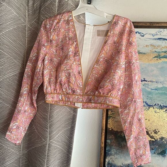 Keepsake the label long sleeve V neck crop top size XS - Picture 6 of 16